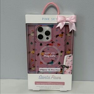 Santa Paws iPhone 16 Pro Max Case - Pink